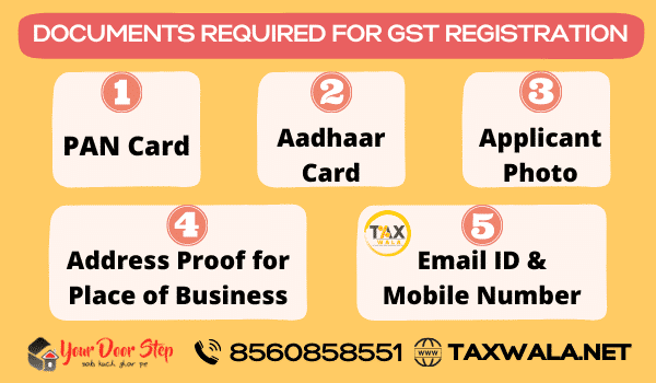 Document Required for GST registration